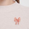 9 Pcs Pink Bow Iron on Patches Plaid Polka Dot
