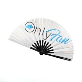 Landies World Custom Festival Folding Hand Fan - Unique Designs, Made of Bamboo, Clacking Sound, Lightweight - Perfect Rave and Festival Accessory!… (Onlyfan)