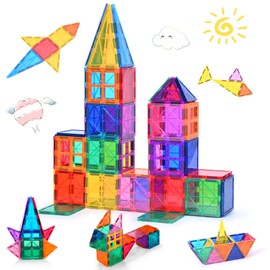 Magnetic Building Blocks 42 Pieces for Children from 3+ Years Strong Magnet Montessori Toy Children The Ideal STEM Learning Toy Gift to Promote Creativity for Boys Girls (42 Pieces)