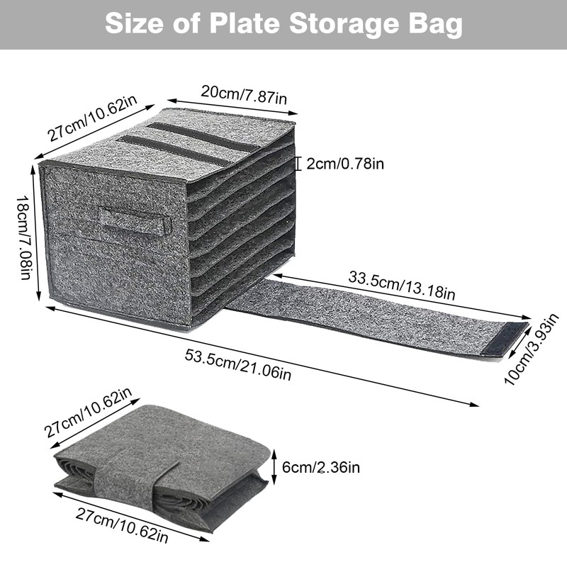 CISSIYOG Plate and Cup Storage, Camping Kitchen Accessories Organizer, Plate