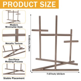 AIHSUMC Three Crosses Tabletop Decoration, Metal Nail Design, 8 x 9.5 inches, Rustic Christian Jesus Christ Crucifix for Home Office Religious Gifts