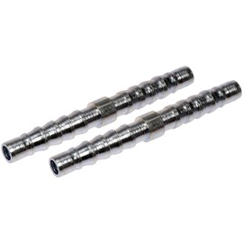 Dorman 800-012 Nylon Fuel Line Union - 5/16 In. Nylon Lines, 2 Pack Universal Fit, Silver