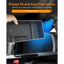 CDEFG for Kia K5 2021-2025 Accessories Center Console Organizer Tray K5 (LXS, GT-Line, GT, EX) Armrest Storage Middle Console Insert 2021 2022 2023 2024 2025