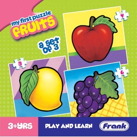 Frank My First Puzzle - Fruits - A Set of 3 Jigsaw Puzzles for 3 Year Old Kids and Above