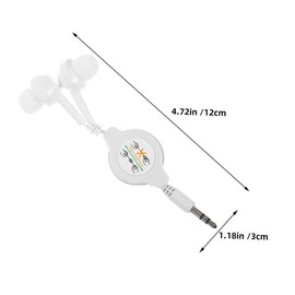 SEWACC 2pcs Retractable in-Ear Headphones with Noise Isolation Earbuds for and Everyday Use Clear Audio Ear Headphones