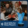 CoolGift Mart Harp Night Light, 3D LED Optical Illusion Lamp