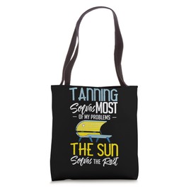 Tanning Bed Tan Spray Salon Quotes Indoor Sun Bathing Tote Bag