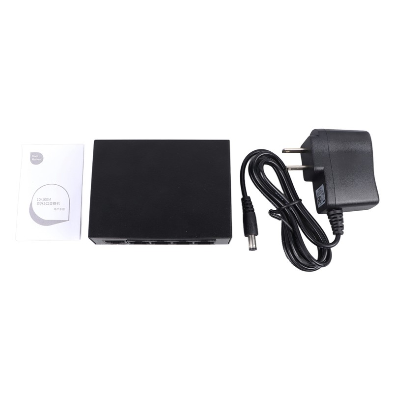 5 Port Ethernet Switch Professional High Speed 10 100Mbps Iron