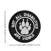 Service Dog Patch, Not All Disabilities are Visible Embroidered Dog