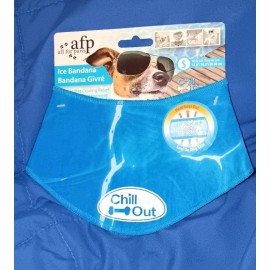 ALL FOR PAWS Blue Dog Bandana Size S Chill Ice Out Instant Fun Playtime Cooler