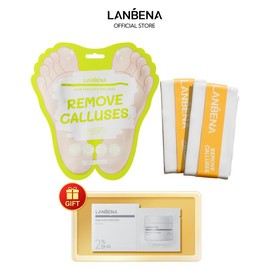 LANBENA  Foot Peel Mask Series - Smooth Exfoliation, Improve Dryness & Cracking, Moisturizing, Anti-Oxidation & Brightening-1 pair Nail Moisturizer:_LANBENA LAVENDER FOOT PEEL MASK
