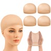 4 Pieces Wig Caps Breathable Ultra-thin Stretchy WigCap Stocking for