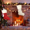 Mauts 20-inch white and red Christmas stockings,used for gift box