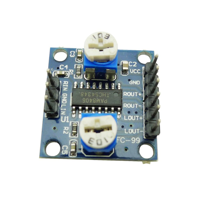 Aihasd PAM8406 Digital Amplifier Board with Volume Potentiometer, 5 W