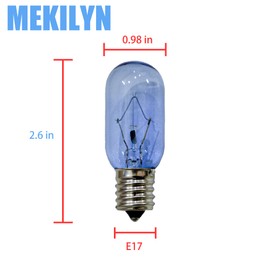 MEKILYN 120v 40w Refrigerator Light Bulb, for Whirlpool Kenmore Frigidaire Refrigerator, Warm White LED - 2 Pack