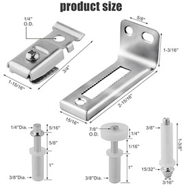 Myqqhbs 2 Packs of Bi Fold Door Hardware Set Louver Door Hardware Contains Top and Bottom Pivots Brackets and Guide Wheel
