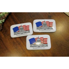 3 pcs Washington D.C. magnet American Flag Capitol White House NEW