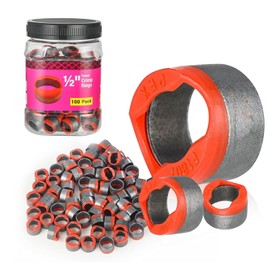 100Pcs GUOFIS PEX Copper Ring with End Stop,1/2Inch Pro Pex Crimp Copper Rings for Potable Water
