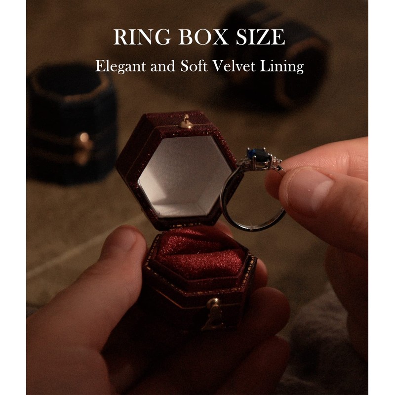 TAIMY Vintage Ring Box, Mini Handcrafted Antique Ring Case，Classical Victorian