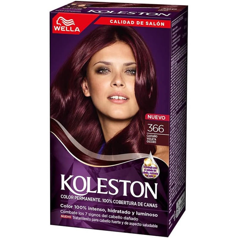 Koleston Tinte Permanente 366 Castaño Violeta Oscuro, 70 ml -