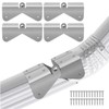 4 PCS Stainless Steel Gutter Extension Hinge, Downspout Extension Flip-Up