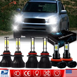 SHENKENUO For Honda Accord 2006-2012 LED Headlight High Low Beam Fog Light Bulbs