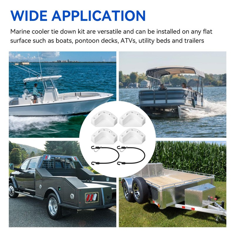 KEYDINHT Boat Marine Cooler Mounting Kit Fit for Yeti, Igloo,