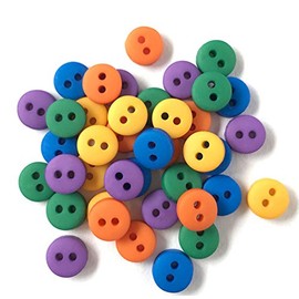 Buttons Galore and More Tiny Collection of Round Sewing & Craft Buttons - Huge Selection of Colorful Small Buttons (Gemstone)