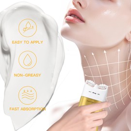 Creme für Hals & Dekolleté 120 g – feuchtigkeitsspendende Pflege mit Massage-Roll-On – Formel mit Acetyl Hexapeptid-8 und Keramik NP – leichte Textur, für den täglichen Gebrauch