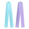sourcing map 2pcs Folding Straight Ruler 30cm Metric Aluminum Alloy