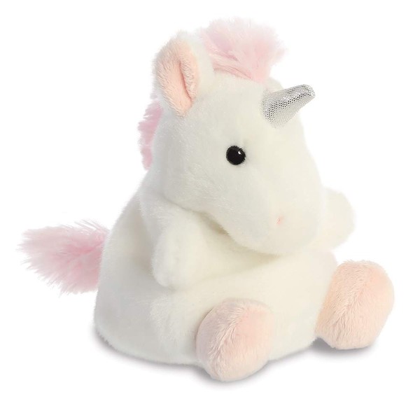 Aurora, 33482, Palm Pals Sassy Unicorn, 5In, Soft Toy, White