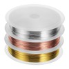 TEHAUX 3rolls Copper Jewelry Wire Beading String Each for Jewelry