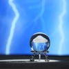 HDCRYSTALGIFTS 3D Lightning Cloud Crystal Decorative Ball Paperweight with Free