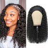 mmiQus 12A Headband Human Hair Wigs Water Wave None Lace