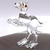 Sansukjai Dinosaur Miniature Figurines Hand Blown Clear Glass Art Animals