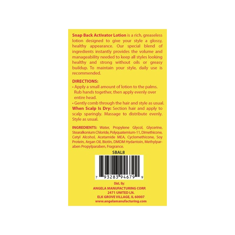 STAR CARE Snap Back Activator Lotion 8oz Curl Enhancer &