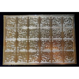 World Model Dollhouse Tin Ceiling Embossed Real Copper 1:12 Scale 9.5" x 6.25" Art Nouveau
