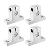 sourcing map 4PCS SK8 Aluminum Linear Motion Rail Clamping Rod