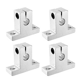 sourcing map 4PCS SK8 Aluminum Linear Motion Rail Clamping Rod Rail Guide Support for 8mm Diameter Shaft