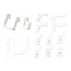 Wall Control KT-100-B W Slotted Storage Panel Basic Hook Assortment