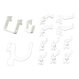 Wall Control KT-100-B W Slotted Storage Panel Basic Hook Assortment for Wall Control Pegboard and Slotted Tool Board â White