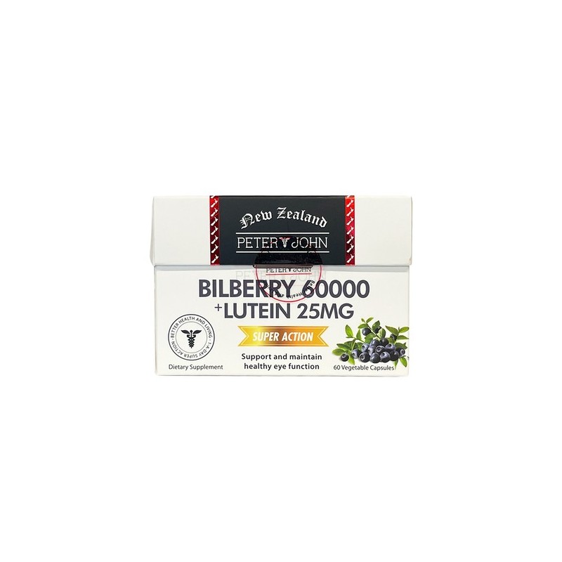 Peter & John Bilberry 60000 + Lutein 25mg 60 Capsules