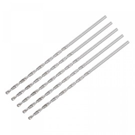 sourcing map Mini Micro Twist Drill Bits 2 mm Extra Long Metal Drill 85 mm Aluminium Alloy Pack of 5