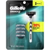 Gillette MACH3 Men's Razor Handle + 5 Blade Refills NEW