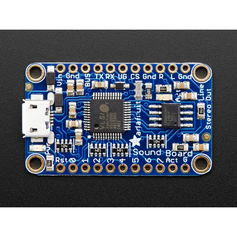 Adafruit Audio FX Mini Sound Board, WAV/OGG Trigger, 2MB Flash,