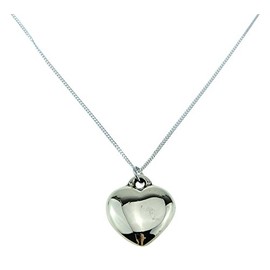 8th Anniversary Solid Bronze Polished Heart Pendant - Perfect 8th Anniversary Idea