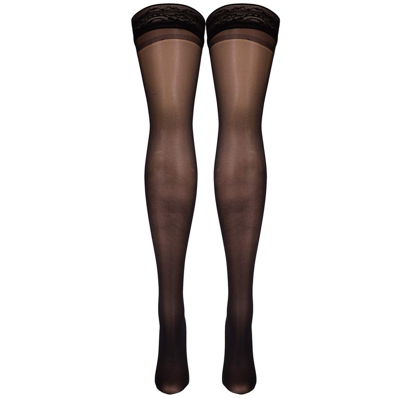 Truform Sheer Compression Stockings, 8-15 Mmhg, Women's Thigh High Length,