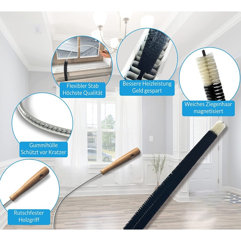 ALINK Radiator Brush - 120 cm - Heating Brush with