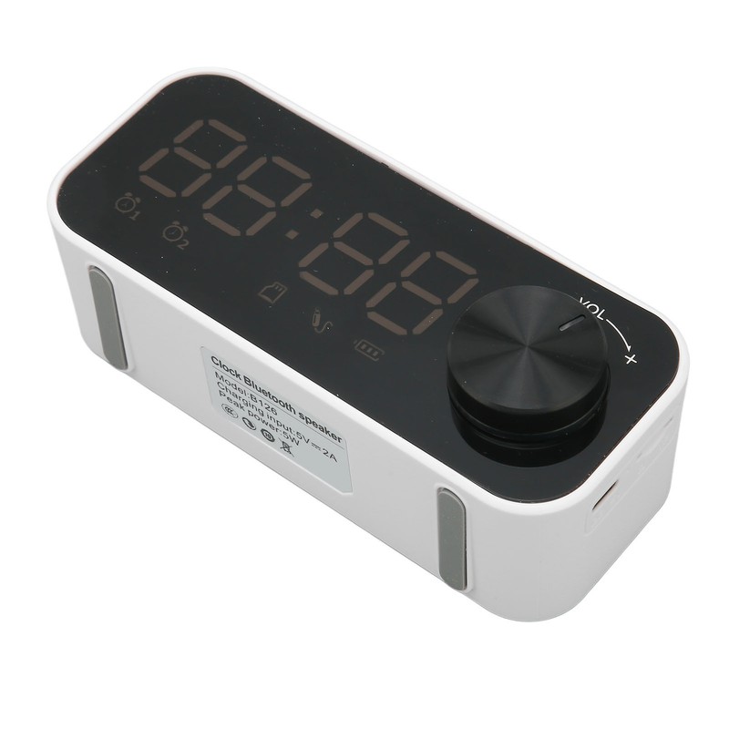 Bluetooth Speaker Alarm Clock Radio Digital LED Display Subwoofer Mini