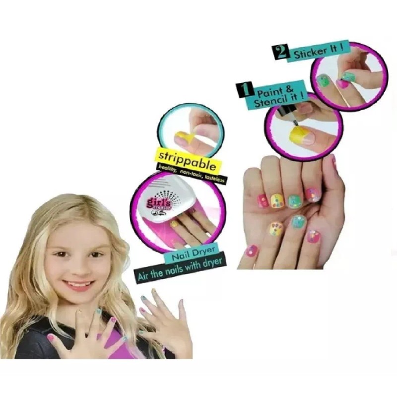 Girl´s creator Salon Belleza Juguete Decoracion Diseñar Aplicar Uñas Niña